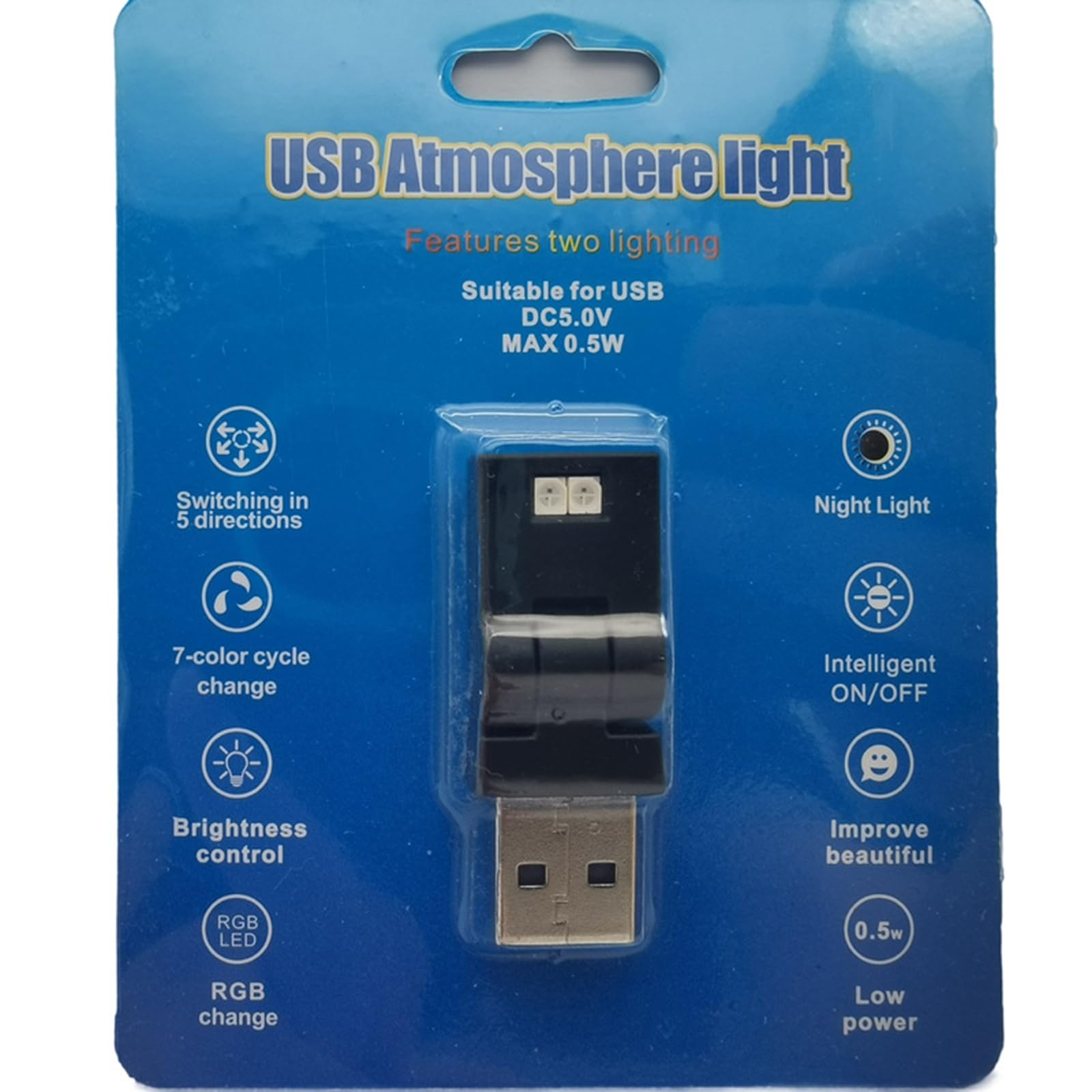 Luce LED USB 8 Colori Auto Interni Luce Luminosità Regolabile 5V Lampada per Tastiera Del Computer Portatile USB Illuminazione Interna per Veicoli