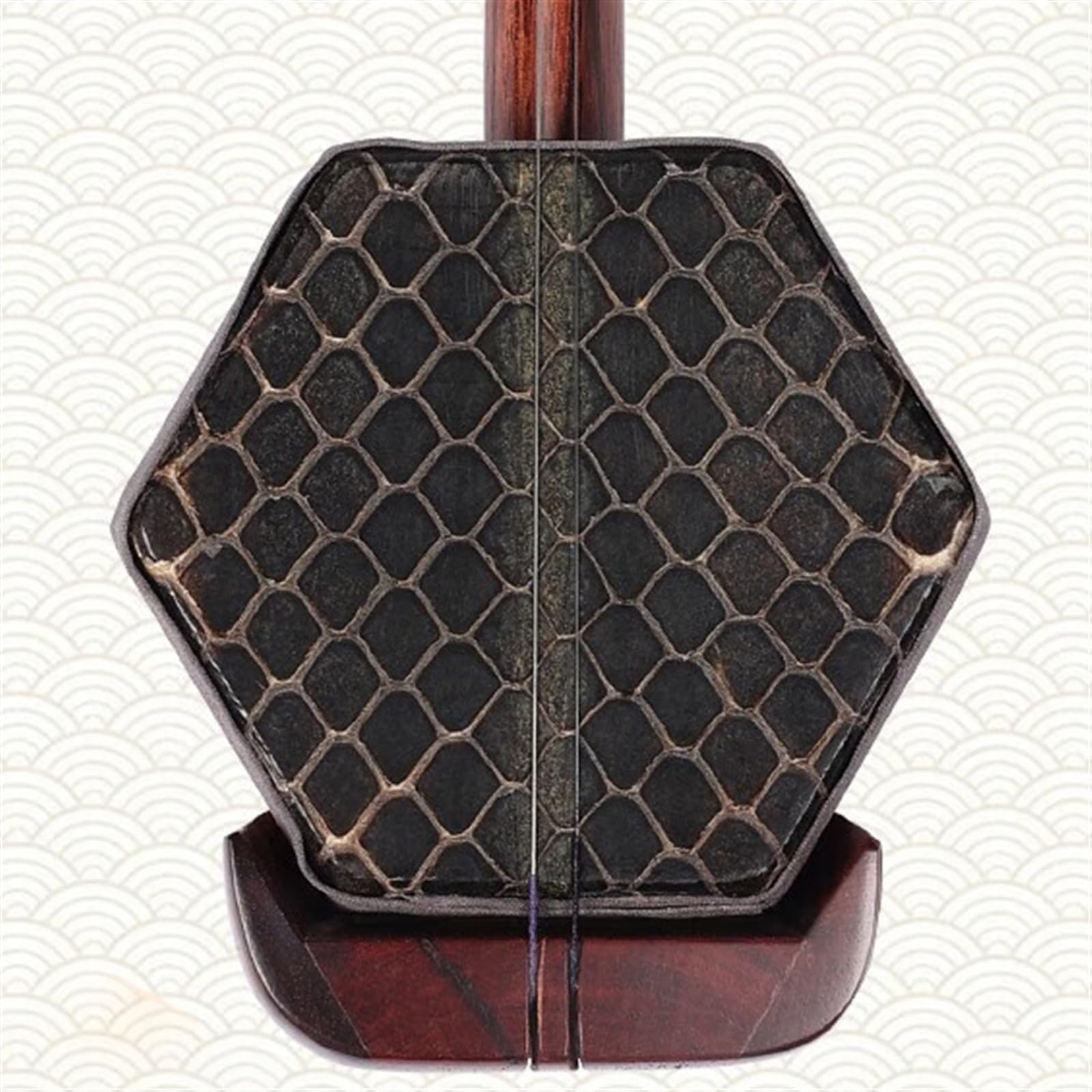 Chinois Erhu Instrument De Musique Traditionnel Chinois Erhu Yuehu Hexagonal En Bois De Rose Avec Étui Et Accessoires