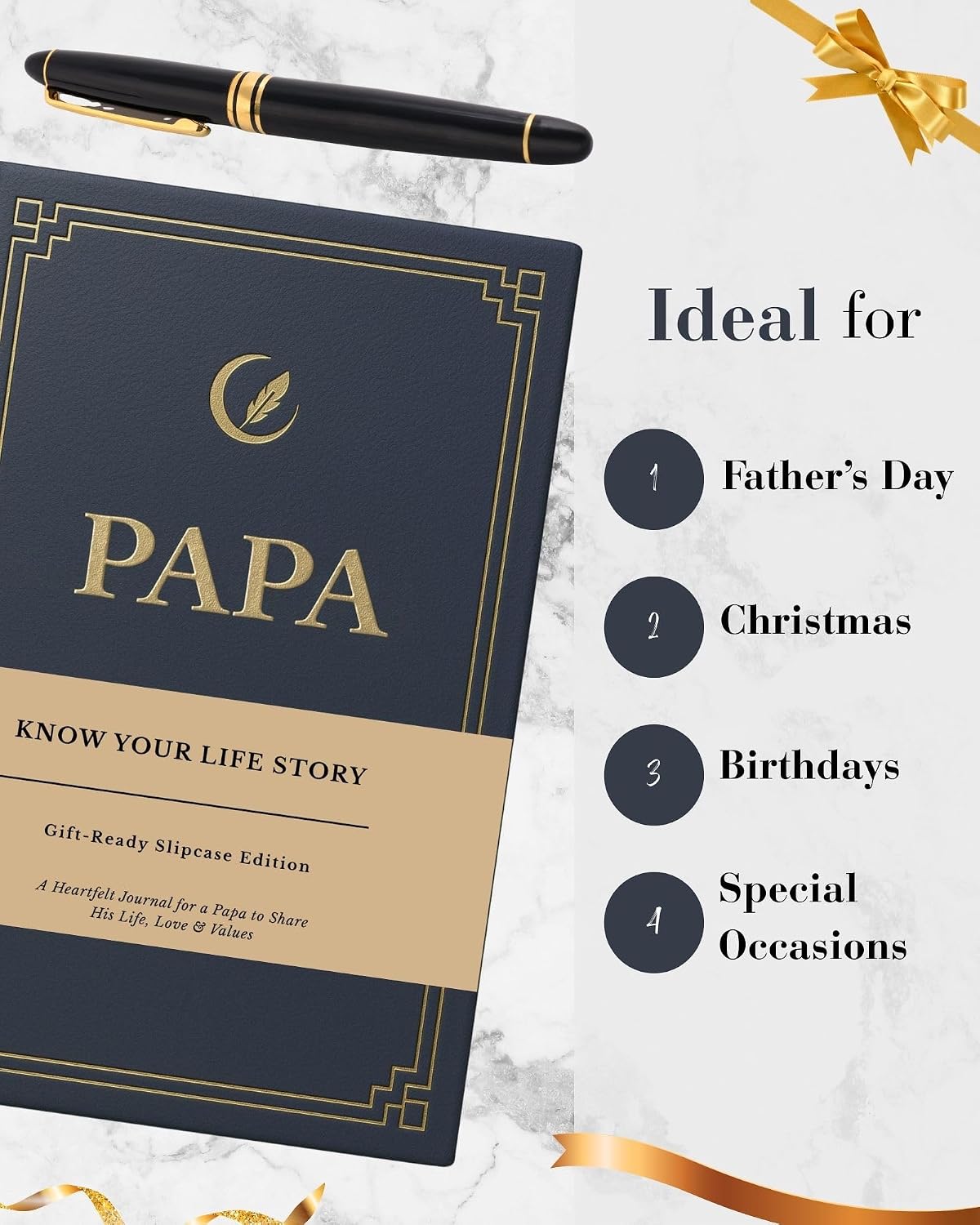 Know Your Life Story®, Papa Gifts, I Want to Know Your Life Story Leather Journal (Hardcover): Keepsake Gift for Birthday, Father's Day, and Christmas, A Meaningful Way for Papa to Share His Journey & Memories, Book Includes 300+ Prompt Questions