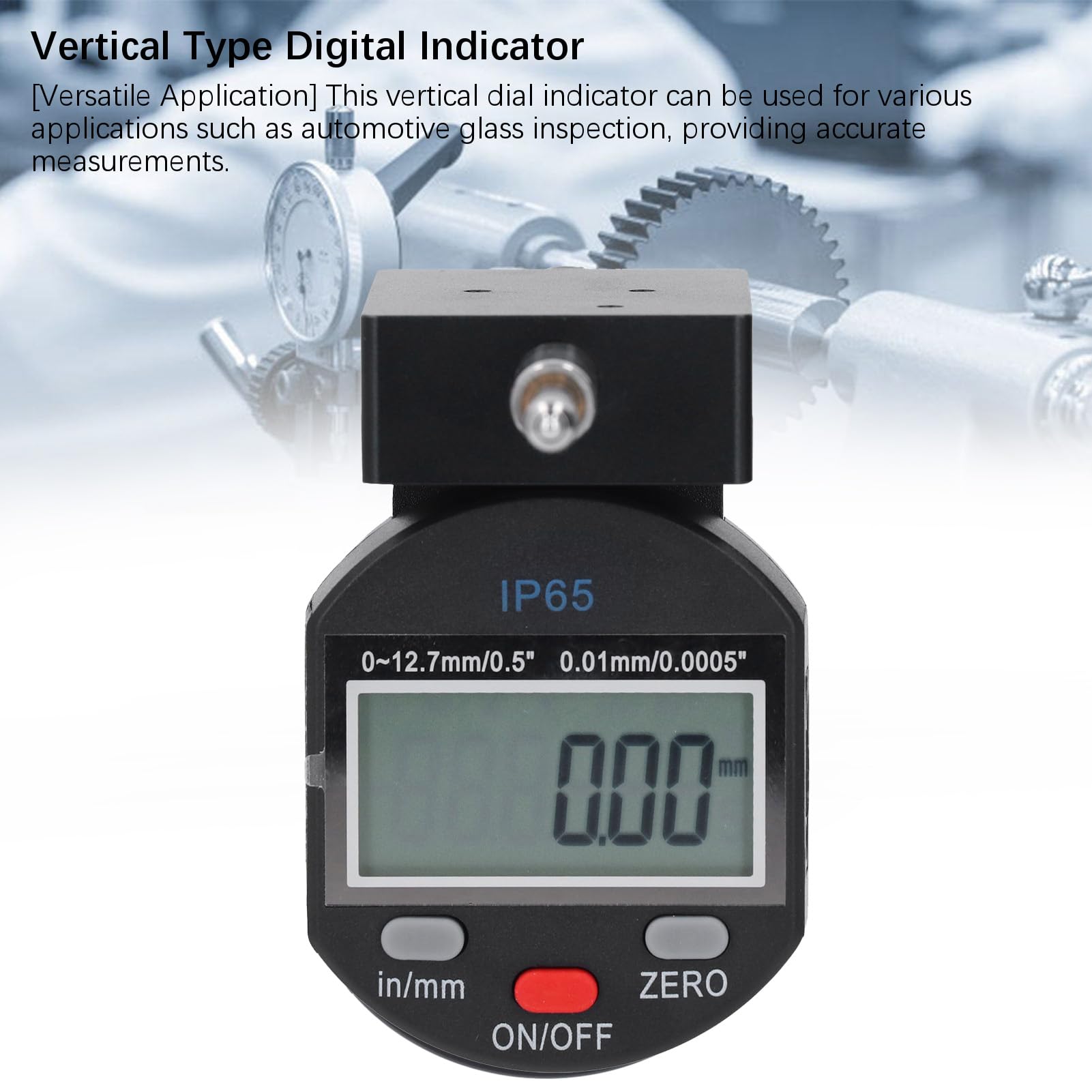Luocute Indicador Digital de Dial, Medidor de Precisión 0-10 Mm y Pulgadas para Tallas Mecánicas