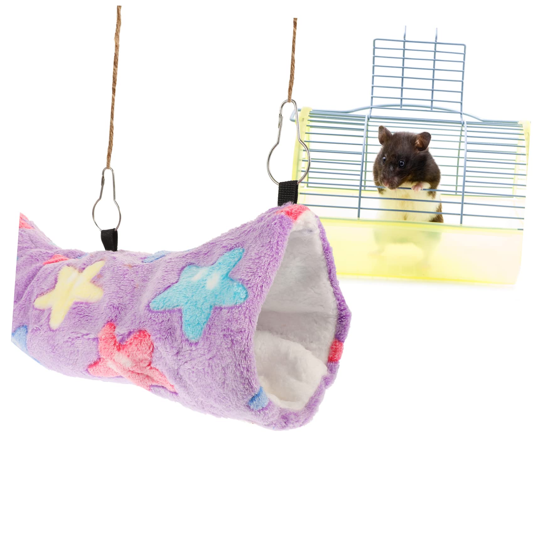 POPETPOP 2pezzi Hamster Tunnel Hammock Cotone Per Criceti e Piccoli Animali Nido Comodo e Caldo Accessori Per Gabbie Di Furetto e Cincillà Adatto Per Tutte Le Stagioni Materiale Sicuro e