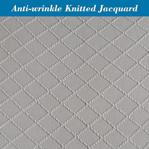 Miniatura 7 de HFCNMY Fundas de taburete rectangulares, paquete de 2 fundas elásticas rectangulares para taburetes de bar, fundas de taburete de tocador de