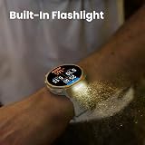 Amazfit T-Rex 3 Pro Outdoor Smart Watch 44mm Sapphire AMOLED Display with Flashlight, Ti Bezel, Dual Band GPS, Offline Maps, 17 Days Battery, 10 ATM, 180+ Sports Mode for Android & iPhone, Black Gold - 2