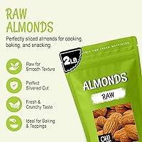 Vista 3 de Oh! Nuts Paquete a granel de almendras crudas, nueces de almendra a granel para aperitivos y hornear, almendras enteras totalmente naturales y altas