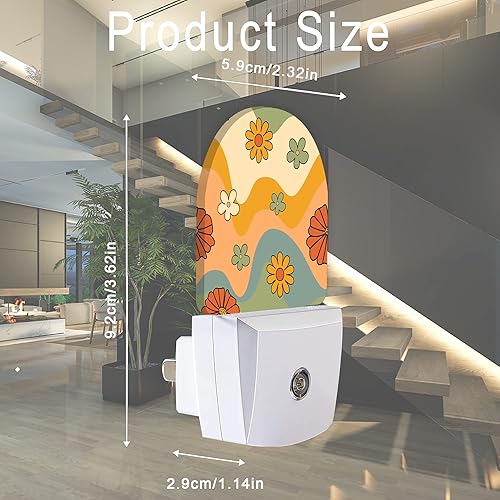 Miniatura 2 de Luz nocturna de hongos mágicos, luces nocturnas enchufables en la decoración de pared para escaleras, pasillos, cocina, luces nocturnas con sensor