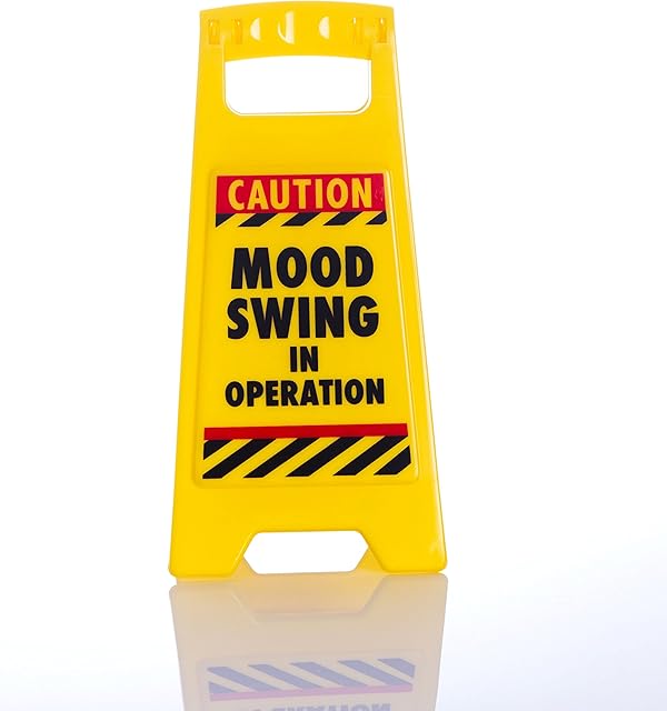 Boxer Mood Swing Novelty Office Humour Warning Sign | Hilarious Secret Santa Colleague | Moody Teenager Or Menopause Joke Gift