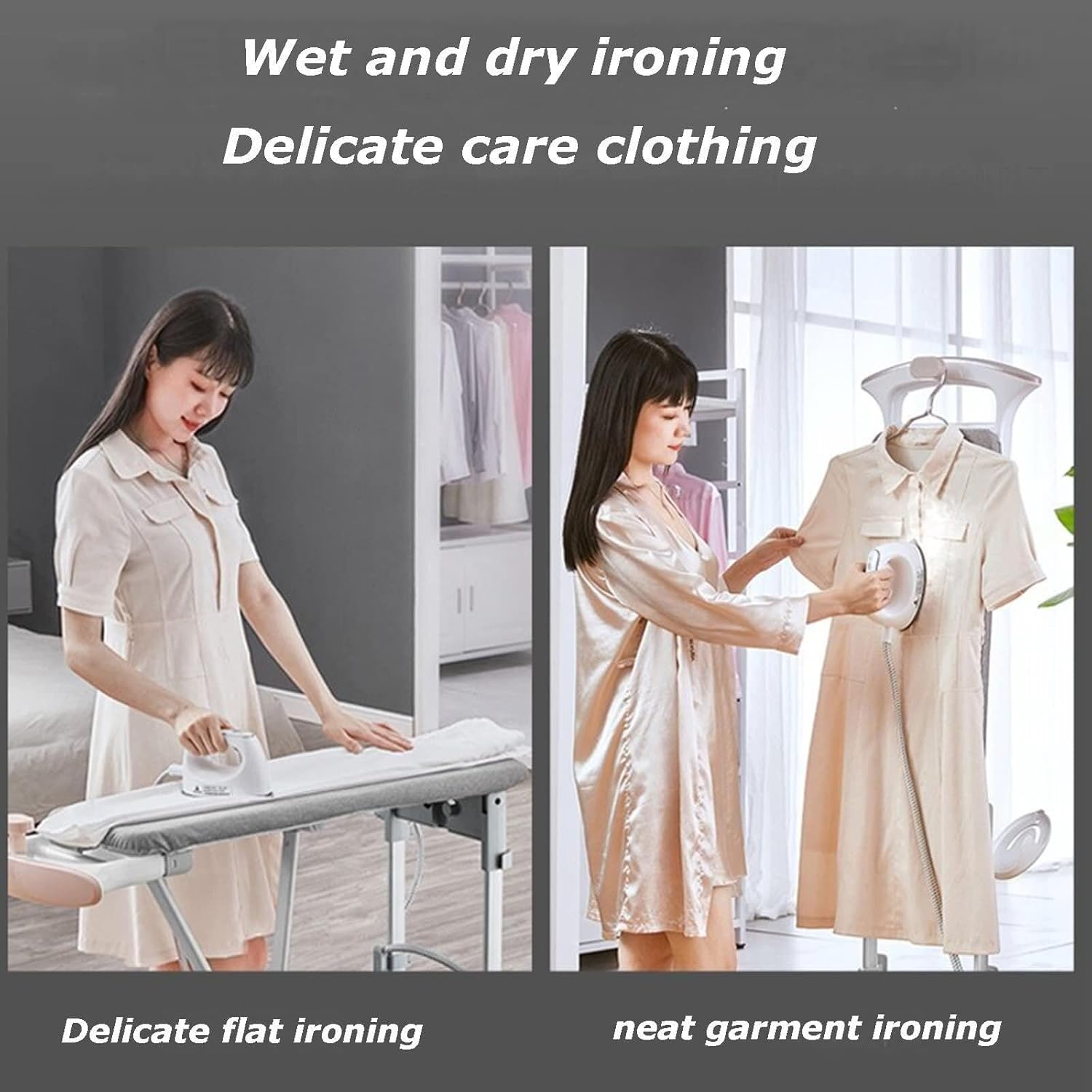 Steam Press Ironing Machine, 90°Hanging/180°Horizontal/120°Tilt 3 Ironing Methods,Quick Heat Element,10 Steam Levels