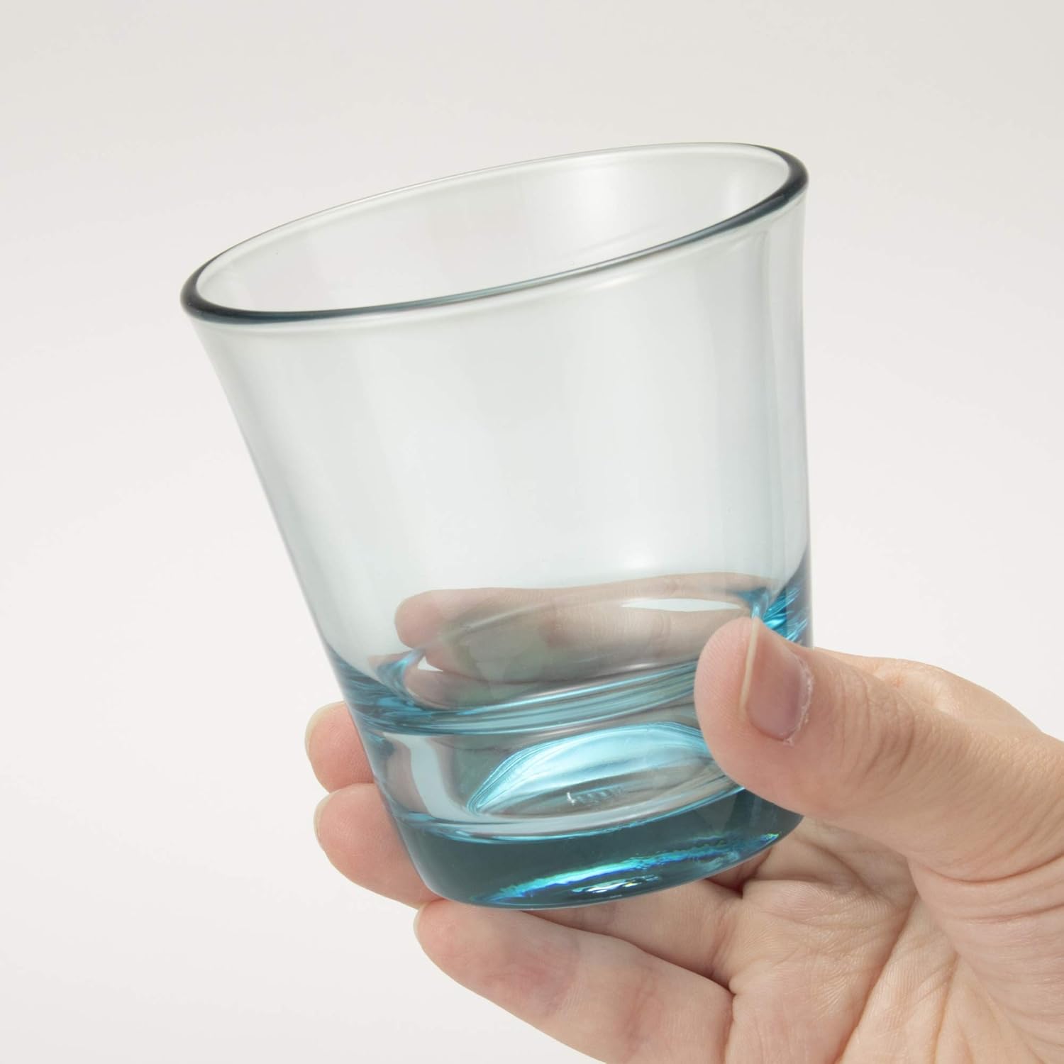 東洋佐々木ガラス Toyo Sasaki Glass P-52103HS-AQ-JAN Glass Tumbler, Aqua Blue, 7.5 fl oz (210 ml), Spash HS Free Glass, Made in Japan, Dishwasher Safe, Pack of 2