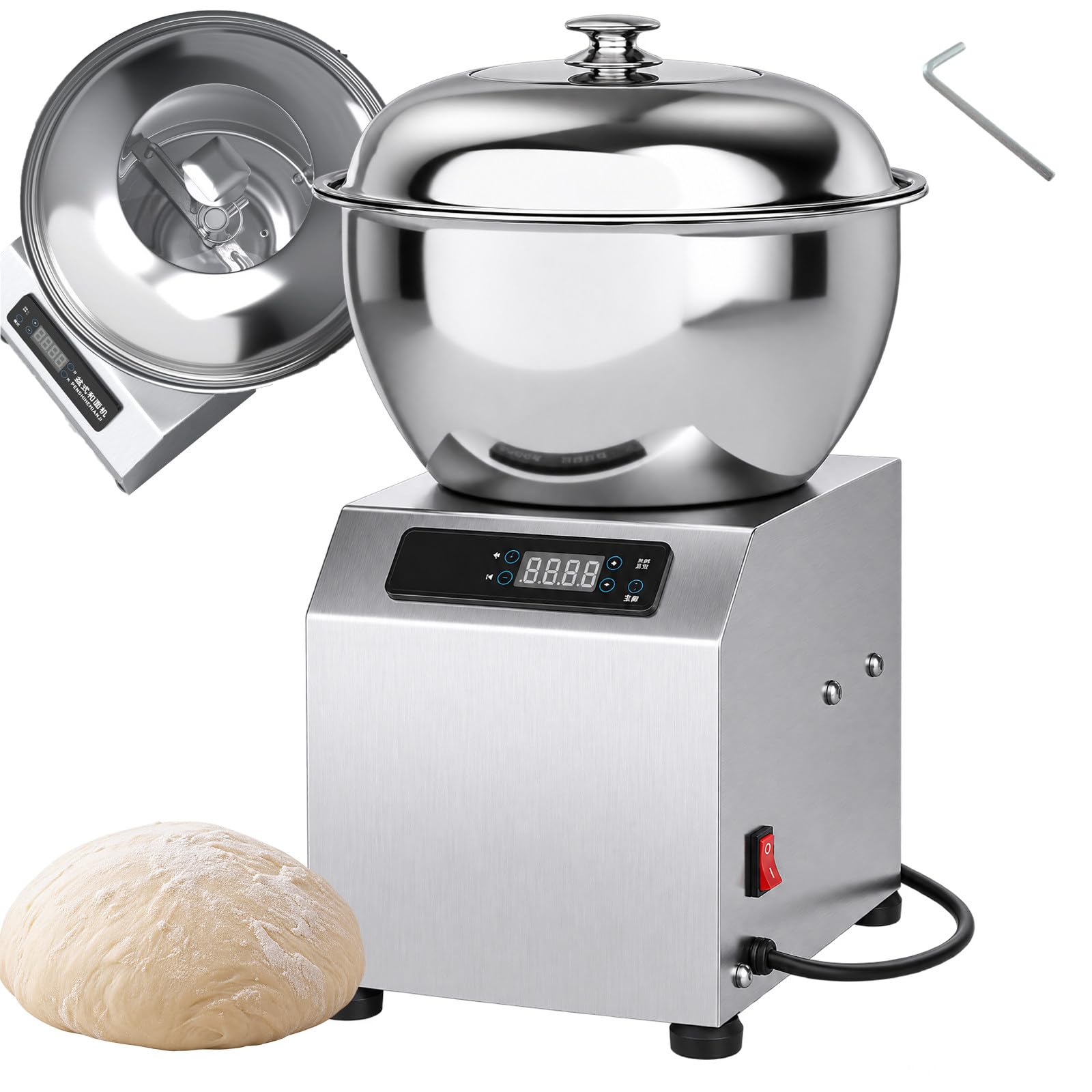 Amasadora Eléctrica, Brazo Extraíble, Temporizador 5kg/11lb