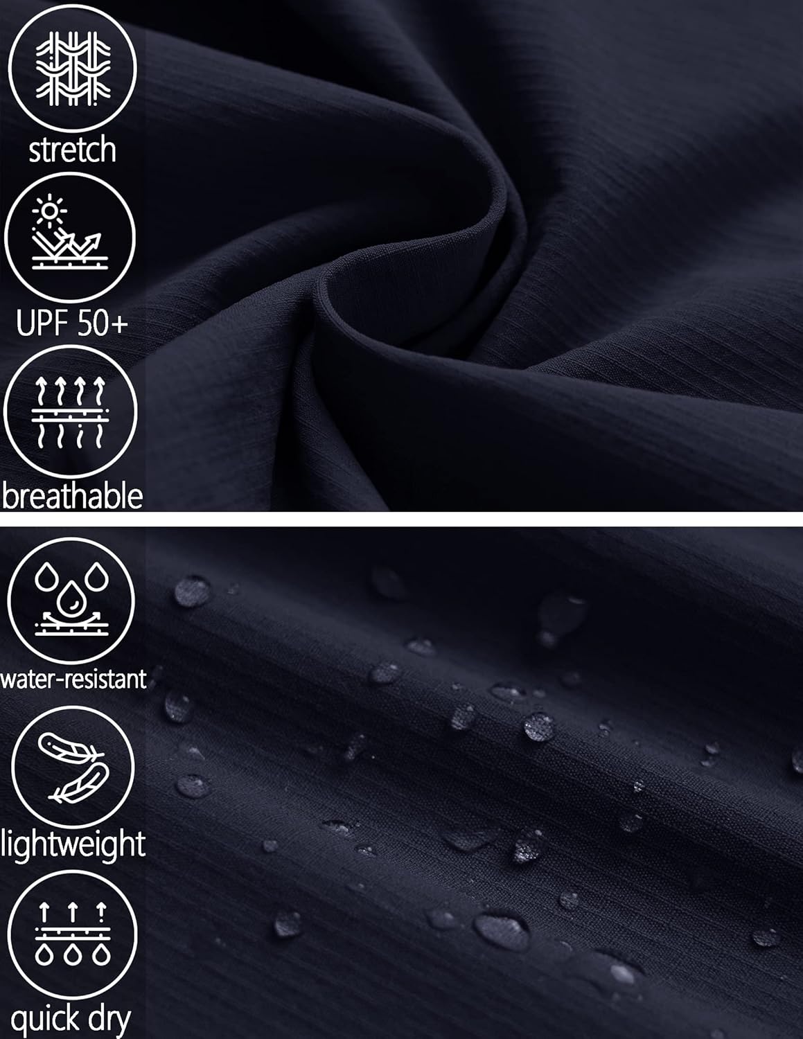 Men's Hiking Pants Convertible Zip Off Lightweight Waterproof Quick Dry Outdoor Fishing Travel Safari Camping - Image 5