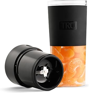 TRU Hydration Blender Single-Button Operation USB Rechargeable Battery (Black)