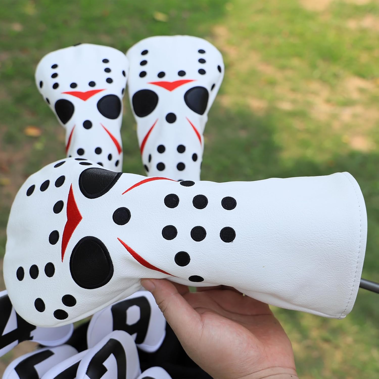 Golf Club Covers Field Hockey Mask Putter Covers Driver Cover Fariway Wood Headcover Hybrid Covers 3 Wood Headcover Mallet Putter Headcovers for Most Brand