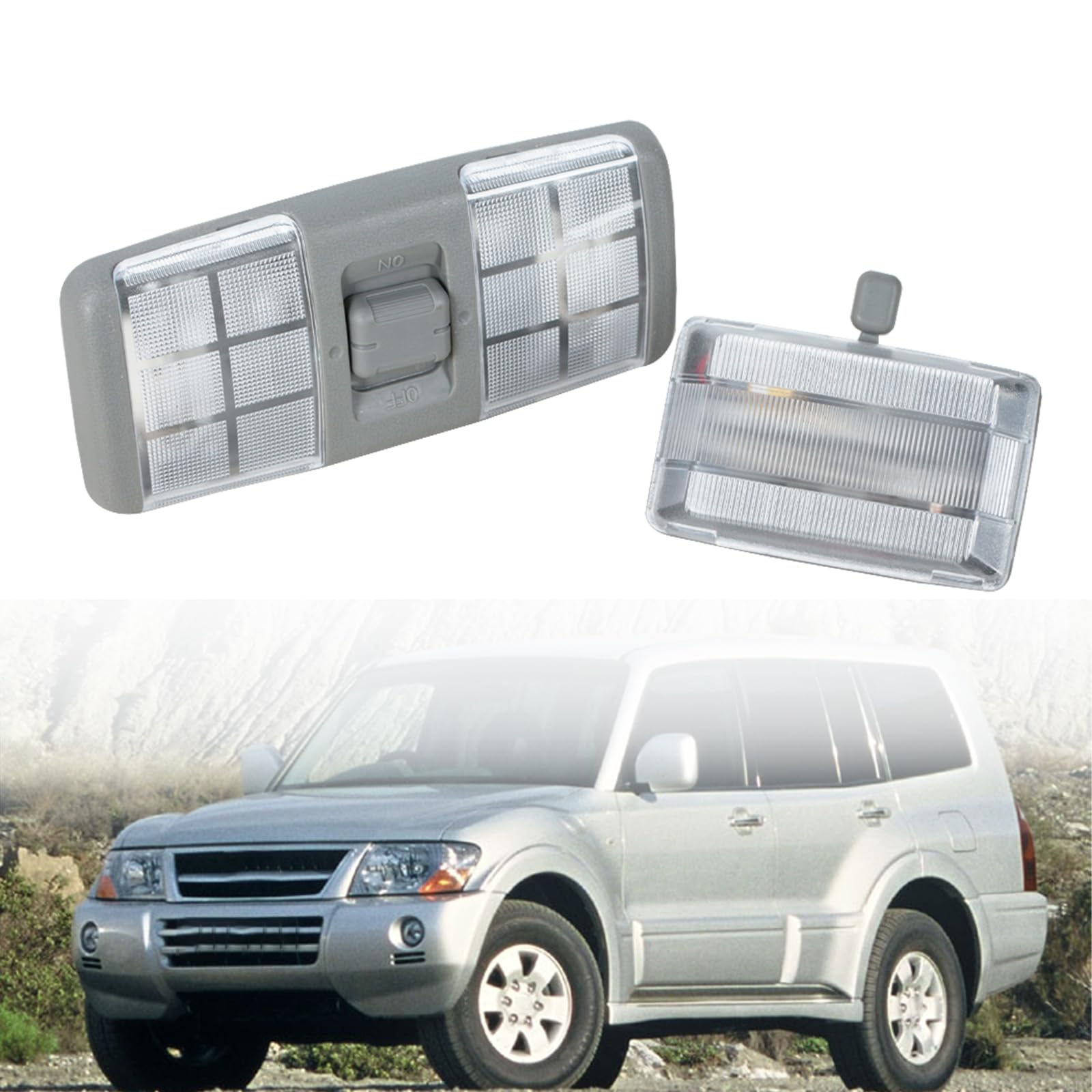JESYMBX Interior Dome Roof Reading Light For Mitsubishi Pajero Montero Shogun V31 V32 V33 V43 1990-2004 MB774928 Center&Rear