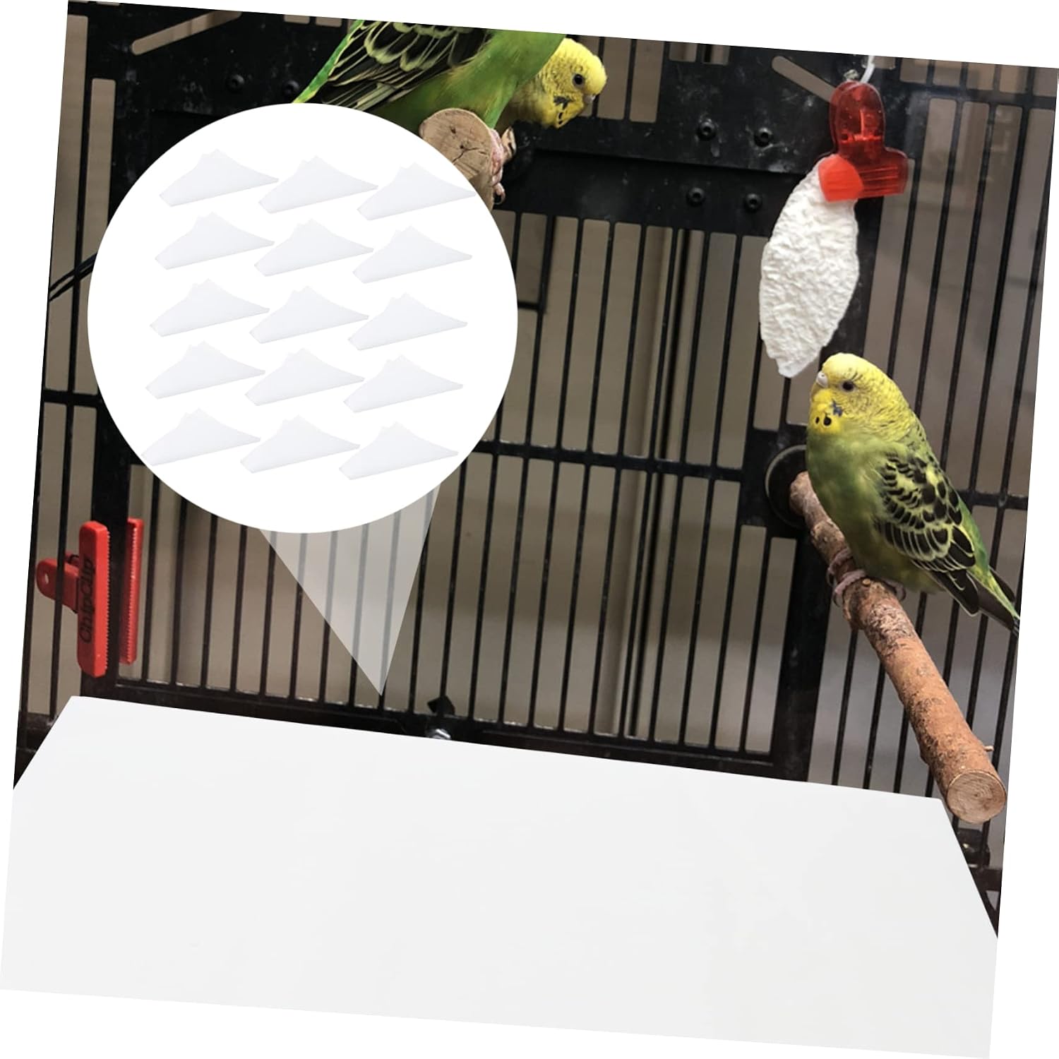 100pcs Bird Cage Disposable Absorbent Mats for Parrots Urine Liner Paper for Easy -up Leak Design for Pet Bird Cages