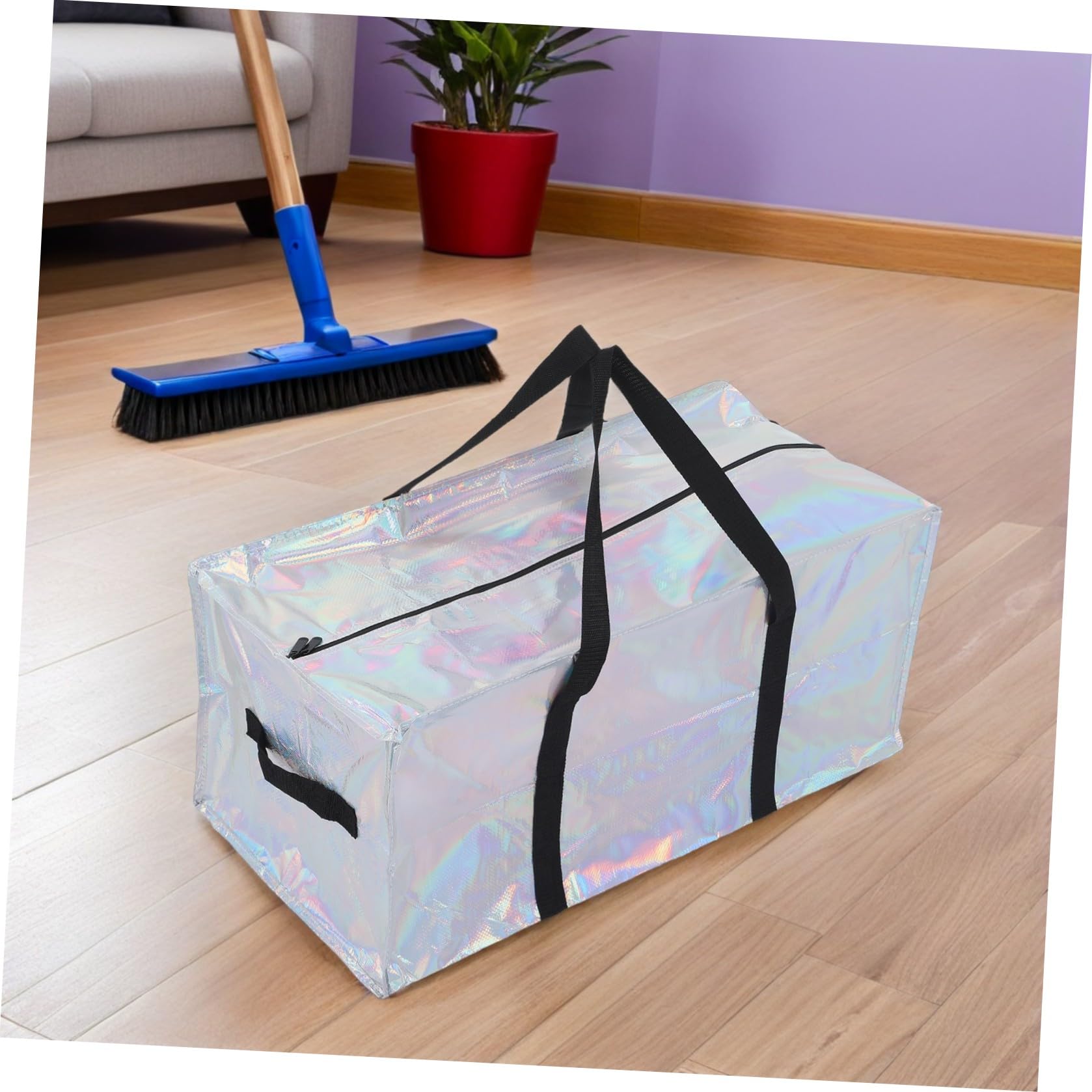 Luxshiny 4 Pezzi Sacchetti per Trasloco Extra Large Oxford con Cerniera Rinforzata e Manici Larghi per Spostamenti e Traslochi Prolungati