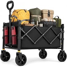 Bollerwagen Faltbar 120L Tragkraft 160KG 360  Gel nder der 69x47x99cm