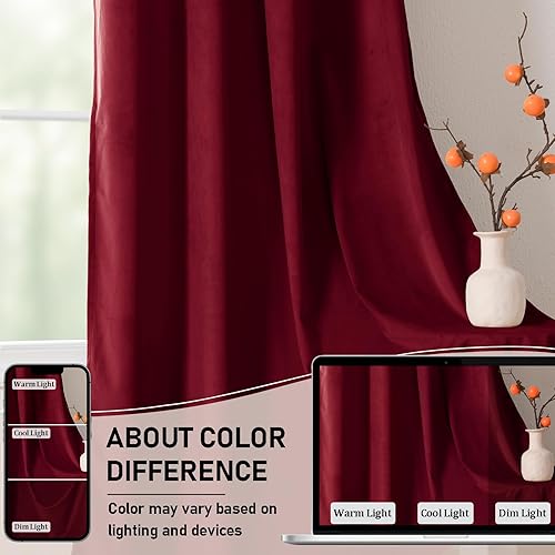 Miniatura 200 de Cortinas de terciopelo JIUZHEN, cortinas opacas suaves de terciopelo retro para dormitorio, cortinas elegantes con reducción de ruido y Rosa