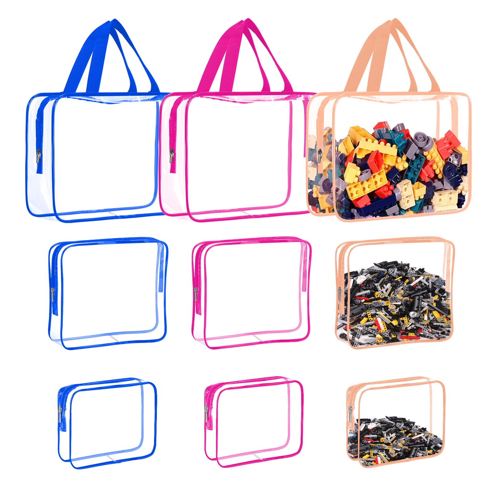 Amazon.com: 9 Packs Toy Storage Bags with Zipper,Lego Storage