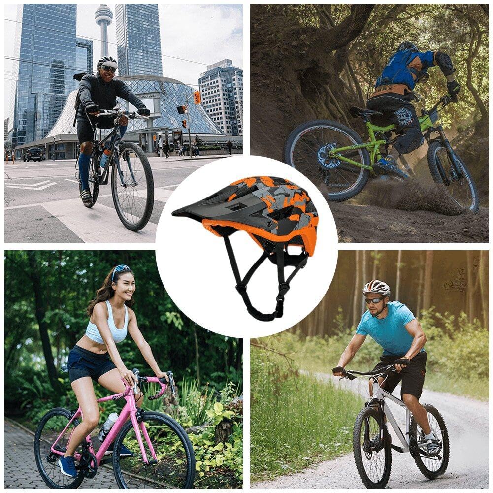 Kask rowerowy górski, oddychający, regulowany, kask rowerowy dla dorosłych, MTB, kask rowerowy z paskiem, akcesoria jeździeckie dla mężczyzn i kobiet