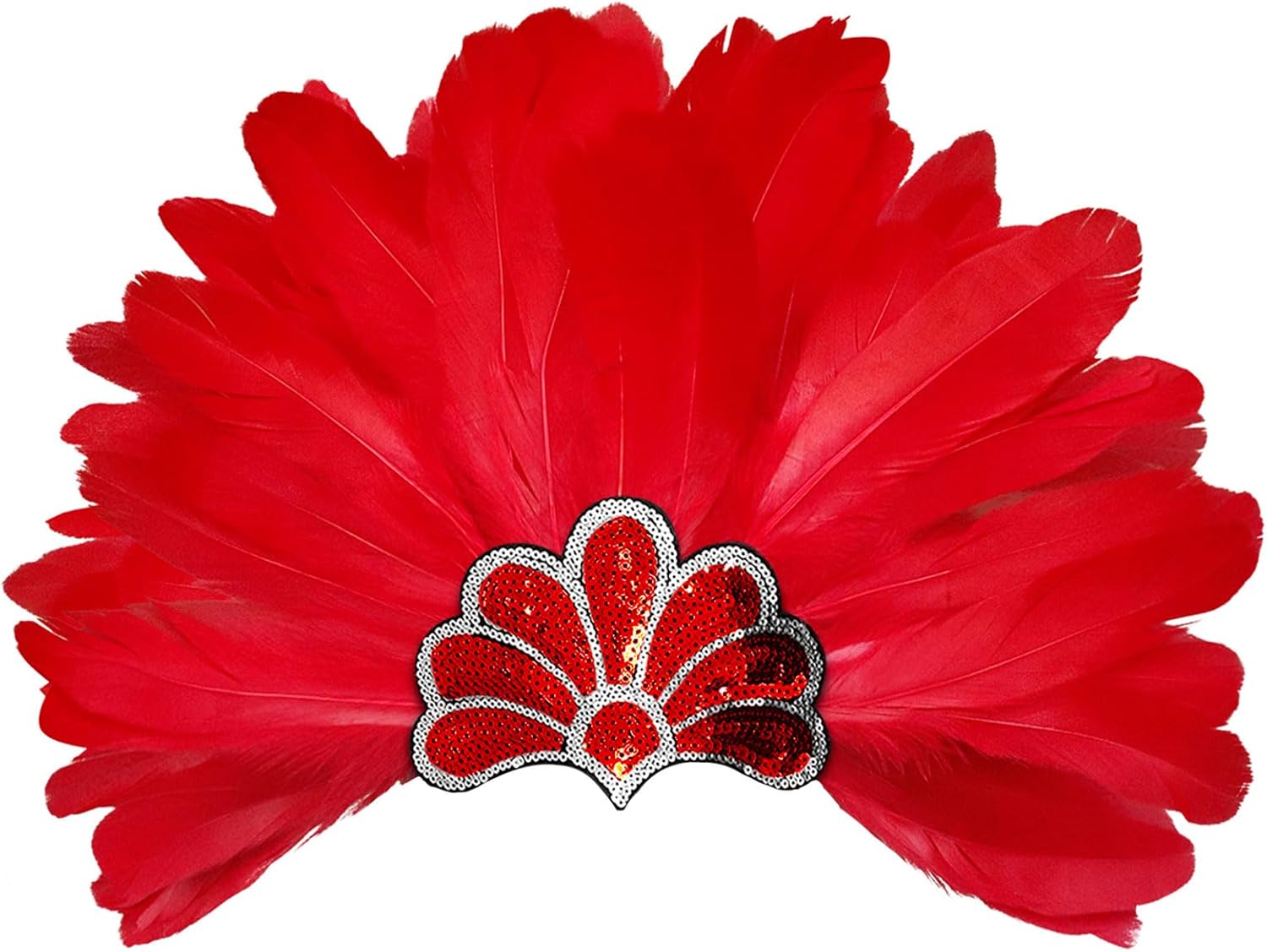 HOMELEX Women's Black Feather Headpiece Carnival Caribbean Headdress Showgirl Accessories