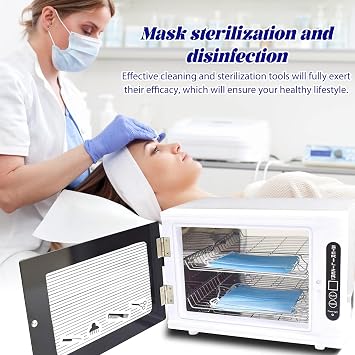 UV Sterilizer,Nail Tool Sterilisers,Multi-Functional UV Disinfection Cabinet,UV Disinfection Cabinet with Timer Setting,Auto Close,Suitable for Families,Hotels,Beauty Salons,Baby Bottles,Nail Tools
