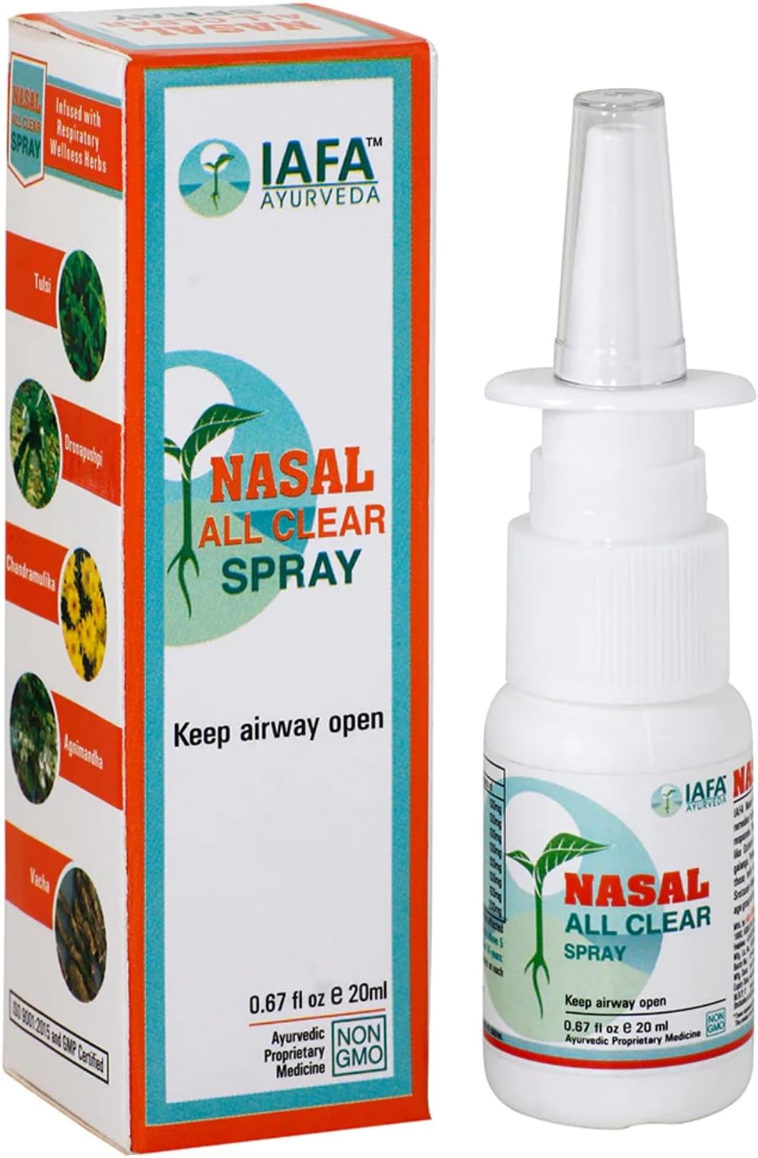 Nasal All Clear Ayurvedic Nasal Spray for Allergy 20ml | Relief from Nasal Congestion, Runny Nose, Sinus, Cough and Cold, Blocked Nose, Nasal Allergy | Daily Nasal wash | Cleanses the Upper Respiratory Tract | For Clear Breathing