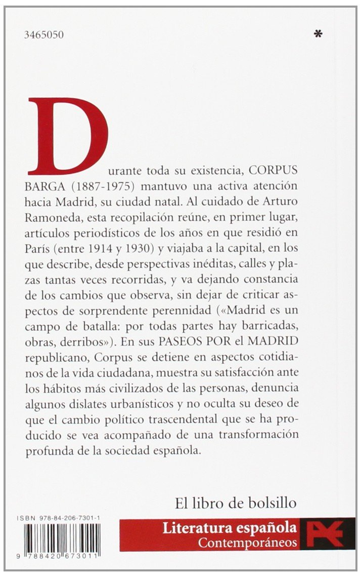 Paseos por Madrid (El libro de bolsillo - Literatura)