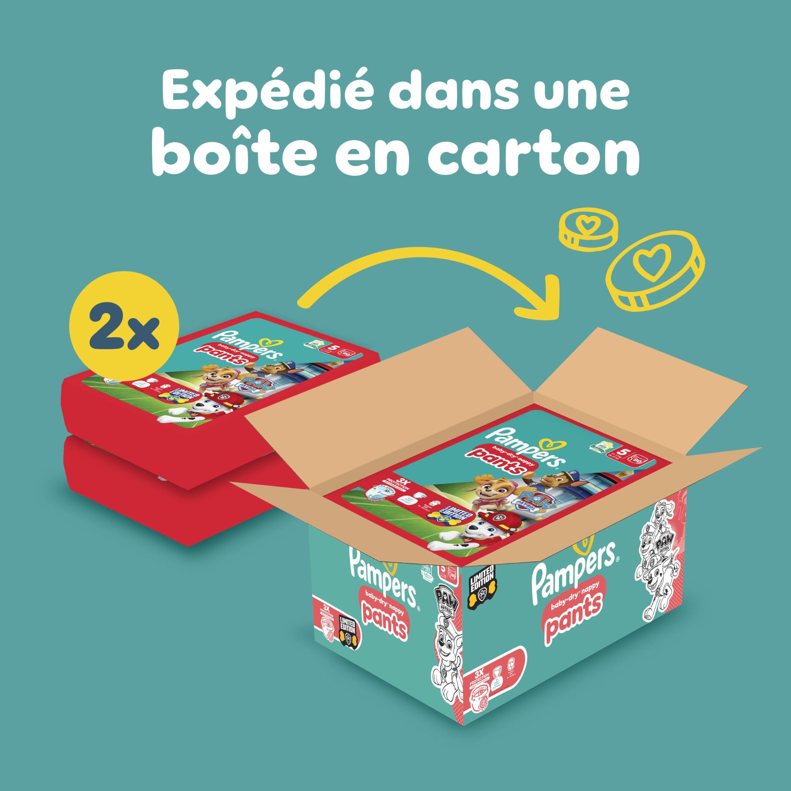 Pampers Baby-Dry Pants Size 5 160 Nappies 11-17 kg Limited Edition Paw Patrol
