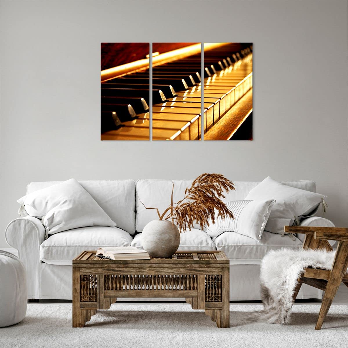 ARTTOR Bilder auf Leinwand 105x70cm Wandbild Musik - 2200 | Klavier Konzert Mehrteilige Groß Wanddekoration Wohnzimmer Schlafzimmer Wanddeko Wand Kunstdruck Wandkunst Wall Decor ARTTOR