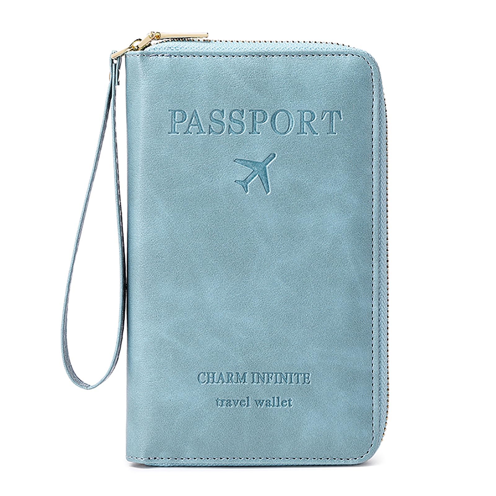 NEYYOS® Custodia Porta Passaporto Con Blocco RFID E Scomparto Per Airtag – Pelle PU – Organizer Da Viaggio