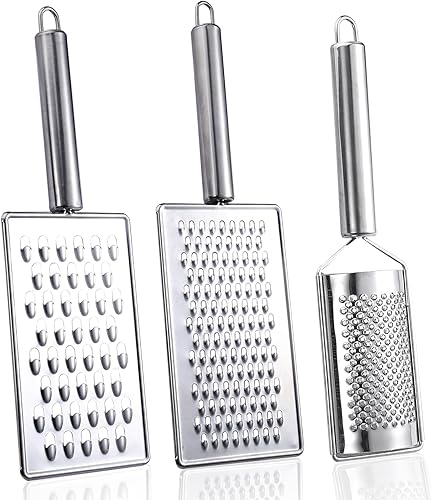 Juego de rallador de queso y jengibre de diferentes tamaños de agujeros, rallador Zester, pequeña trituradora de queso de mano para cocina, disponible en Yaxa Colombia