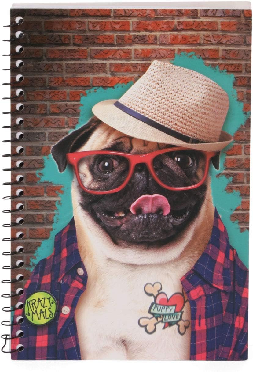 Karactermania 38625 Krazymals Pug Notebook Multicoloured