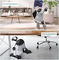 Vista 8 de Mini Exercise Bike, himaly Under Desk Bike Pedal Exerciser Portable Foot Cycle Arm & Leg Peddler Machine with LCD Screen Displays