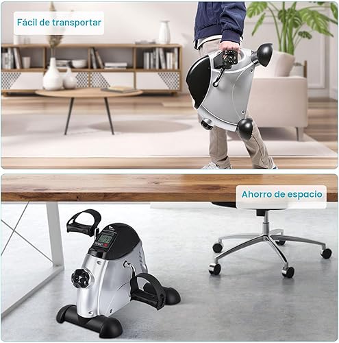 Miniatura 8 de Mini Exercise Bike, himaly Under Desk Bike Pedal Exerciser Portable Foot Cycle Arm & Leg Peddler Machine with LCD Screen Displays