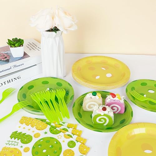 Miniatura 165 de 96 piezas de suministros de fiesta de cumpleaños florales de cumpleaños, platos de papel, servilletas, flores de oro rosa, decoraciones de fiesta