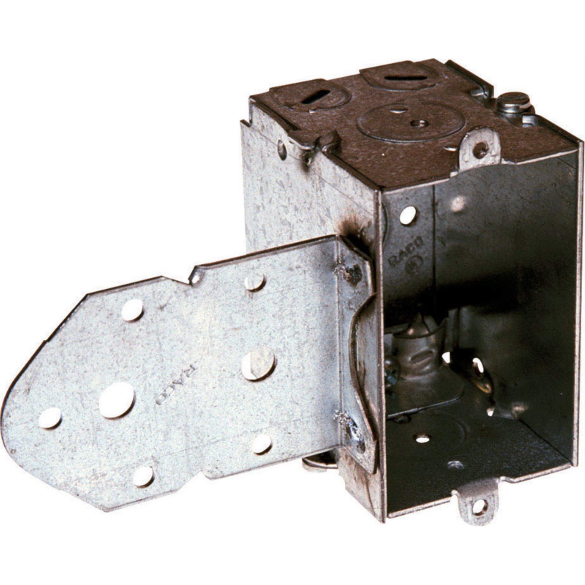 Raco 3-3/8 in. Rectangle Steel 1 gang Switch Box Gray