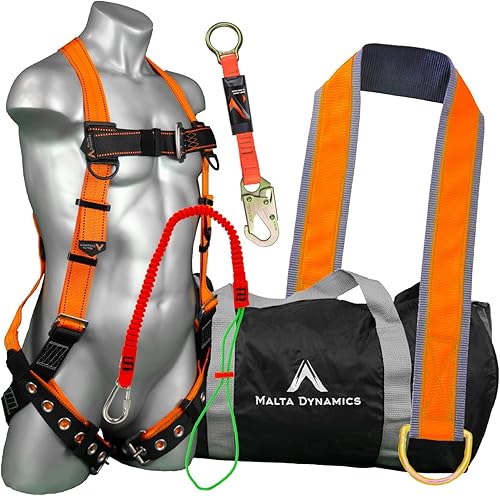Miniatura 8 de Malta Dynamics Safety Harness Fall Protection Kit, 5 or 3 Piece Bundle, OSHA/ANSI Compliant