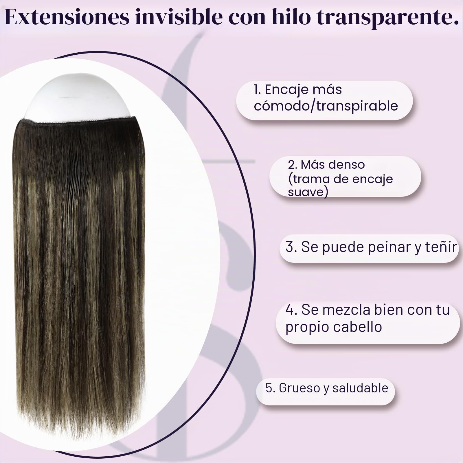 Fshine Hilo on Extensiones de Cabello 45cm 80g Extensiones de Cabello