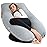 AngQi Pregnancy Pillows, U Shaped Pregnancy Body Pillow for Sleeping, 55 inch Maternity Pillow for Pregnant Women with Cooling Jersey Cover, Grey