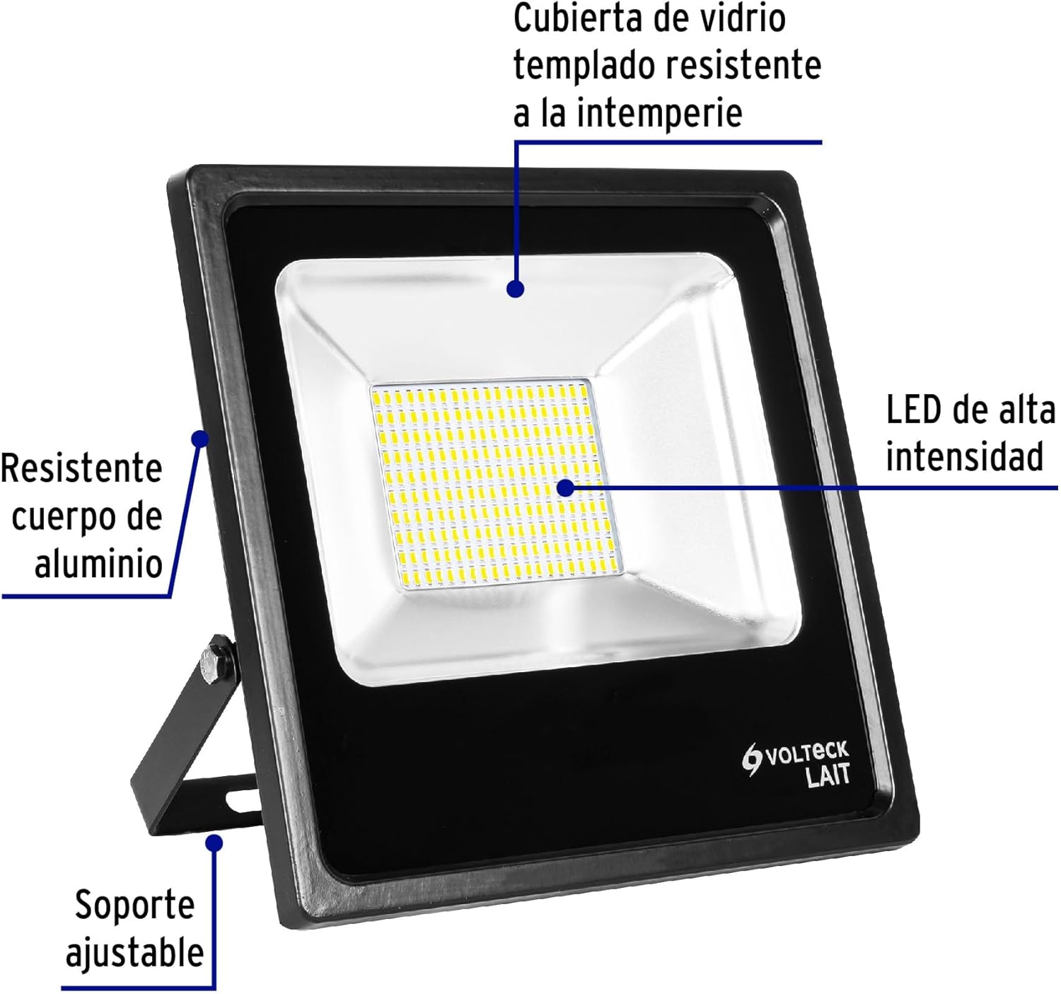 Slim LED reflector, high power, 100 W