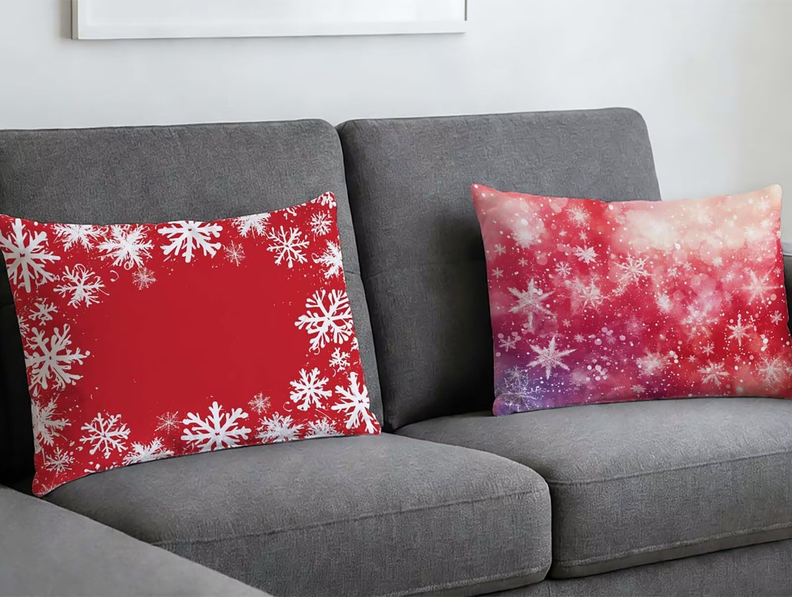 Housse de coussin rouge velours taie oreiller 60x90 salon maison lit O-332LQ