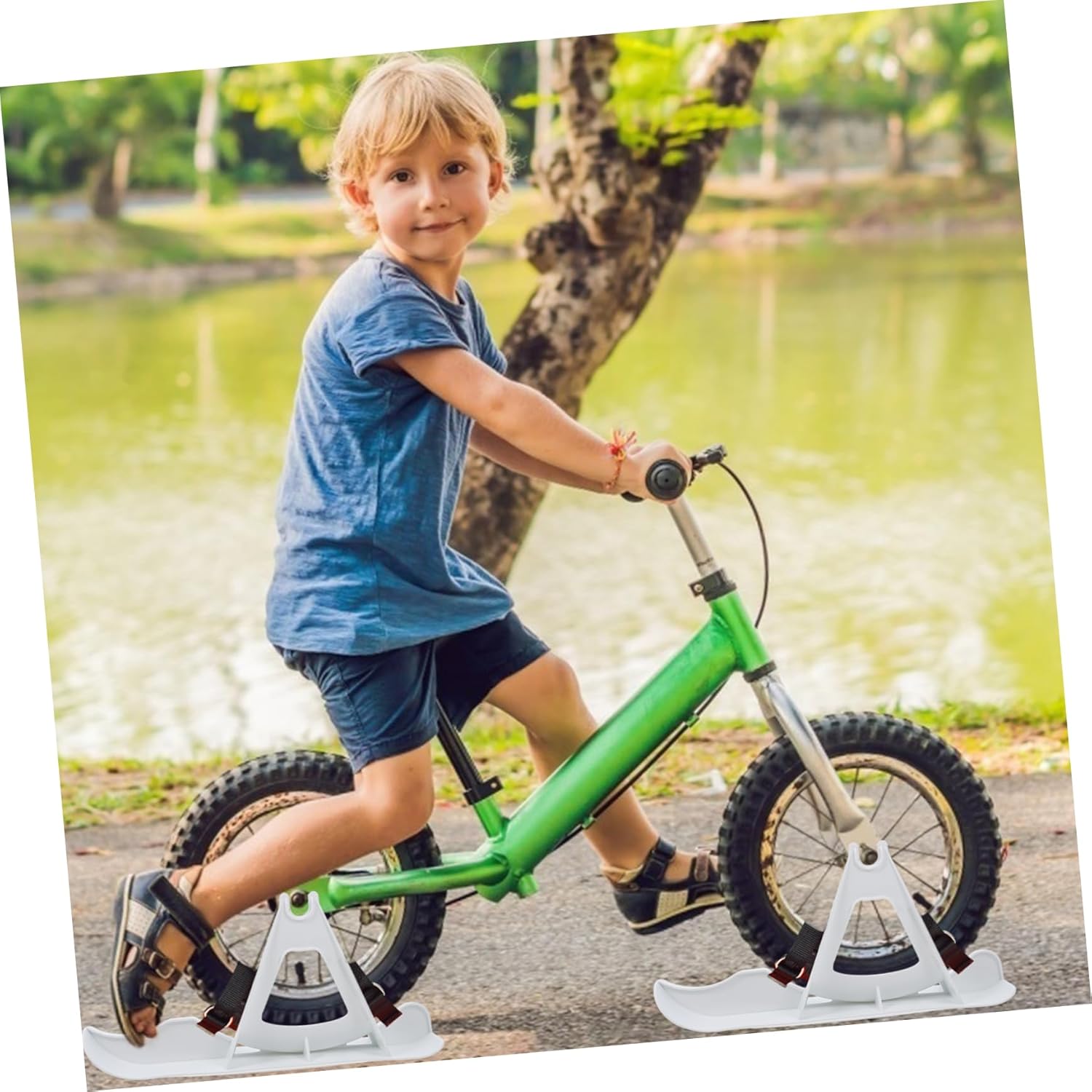 Garneck Bike Stand Upright Bike Rack Winter Accessories Scooter Support Skiing Accessories for Bike Outdoor Bike