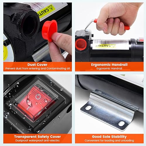 Miniatura 6 de Kit de bomba de transferencia de combustible diésel, 12 GPM 12 V CC, kit de bomba de transferencia de combustible autocebante eléctrica portátil con