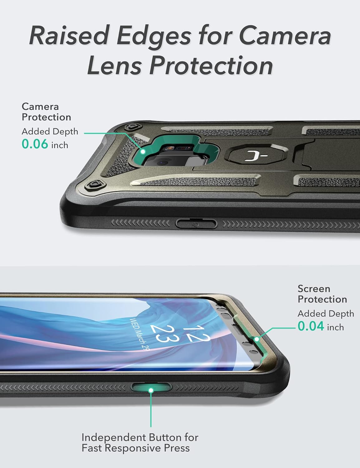 Flash Deals - 40% OFF YOUMAKER Designed for Galaxy S9 Case (NOT Plus), Heavy Duty Protection Kickstand with Built-in Screen Protector Shockproof Case Cover for Samsung Galaxy S9 5.8 inch - Gun