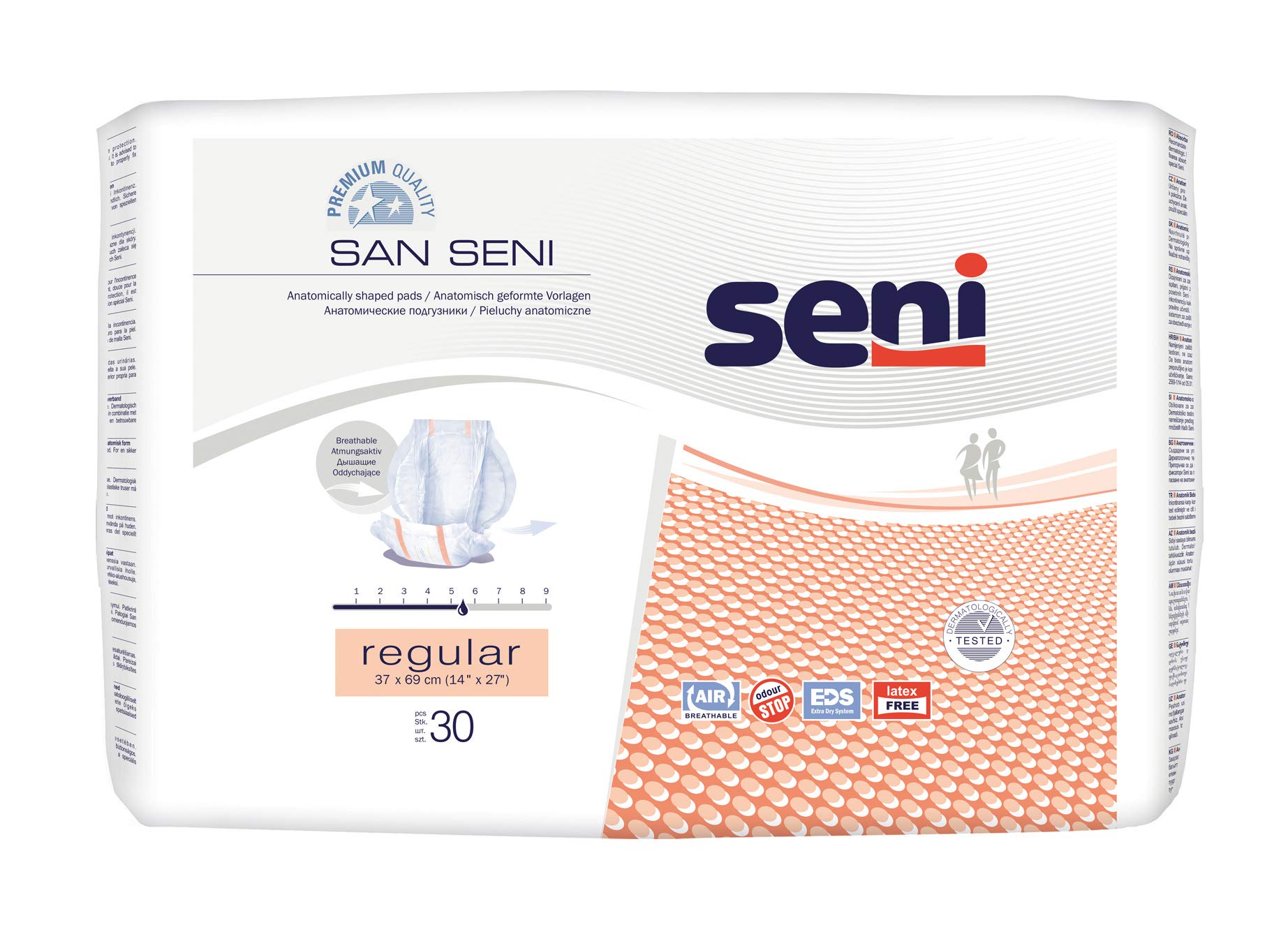 30" Seni Inkontinenz-Vorlagen San Seni Regular, 3 x 30 Stück