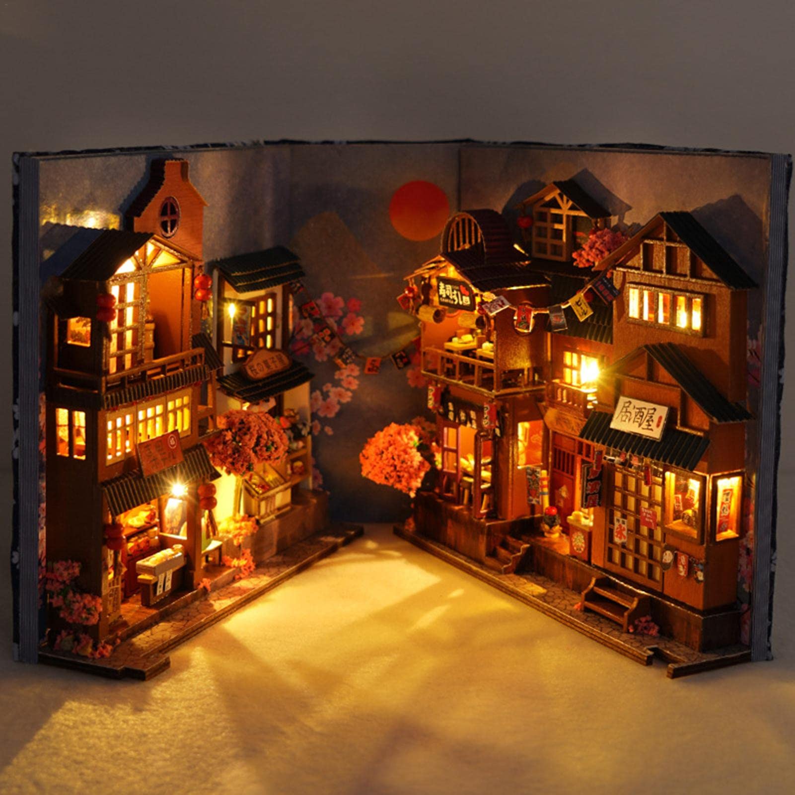 Produktbild von Miniaturhaus Bausatz,Holz Japanischer Stil Schreibtisch Deko