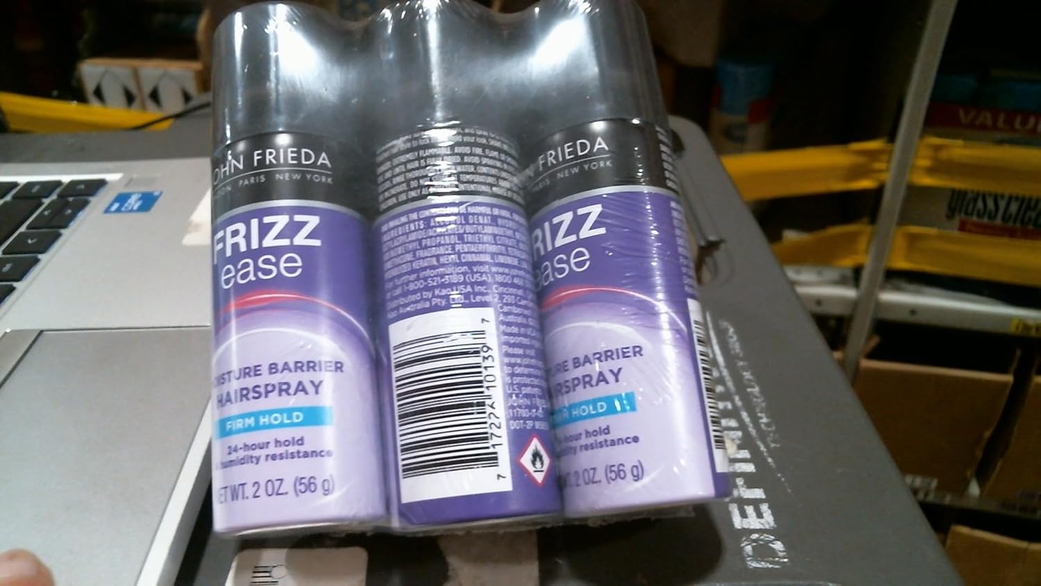 John Frieda Frizz-Ease Moisture Barrier Firm, Hold Hair Spray, 12 oz, 2 pk