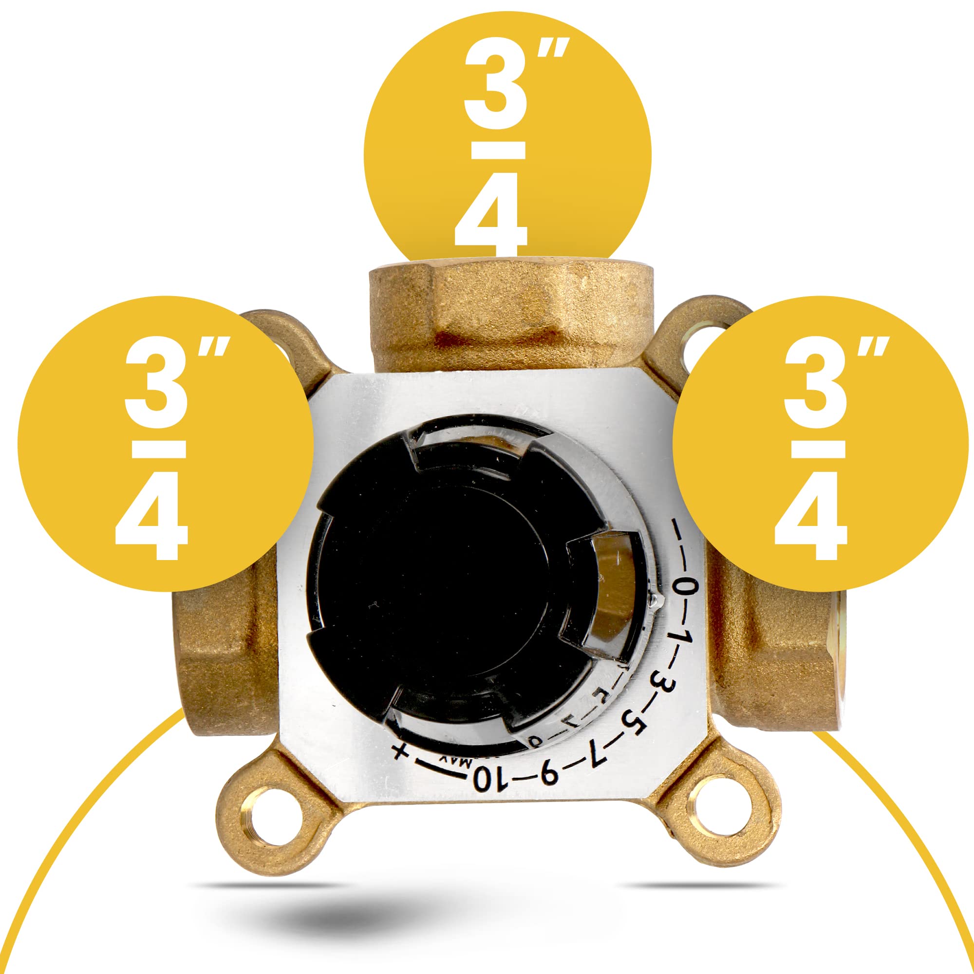 Drieweg mengventiel, thermostatische centrale en vloerverwarming, instelling van 3/4 inch DN20, thermostaatventiel voor watertemperatuur, thermostaat