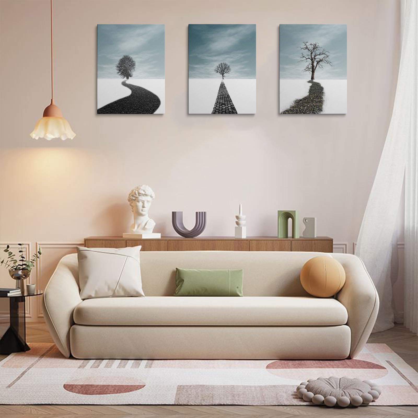 prinfantasy Prints for Walls Set of 3 Abstract Wall Art Framed Poster for Bedroom Living Room Bathroom Home House Decoration - Image 3