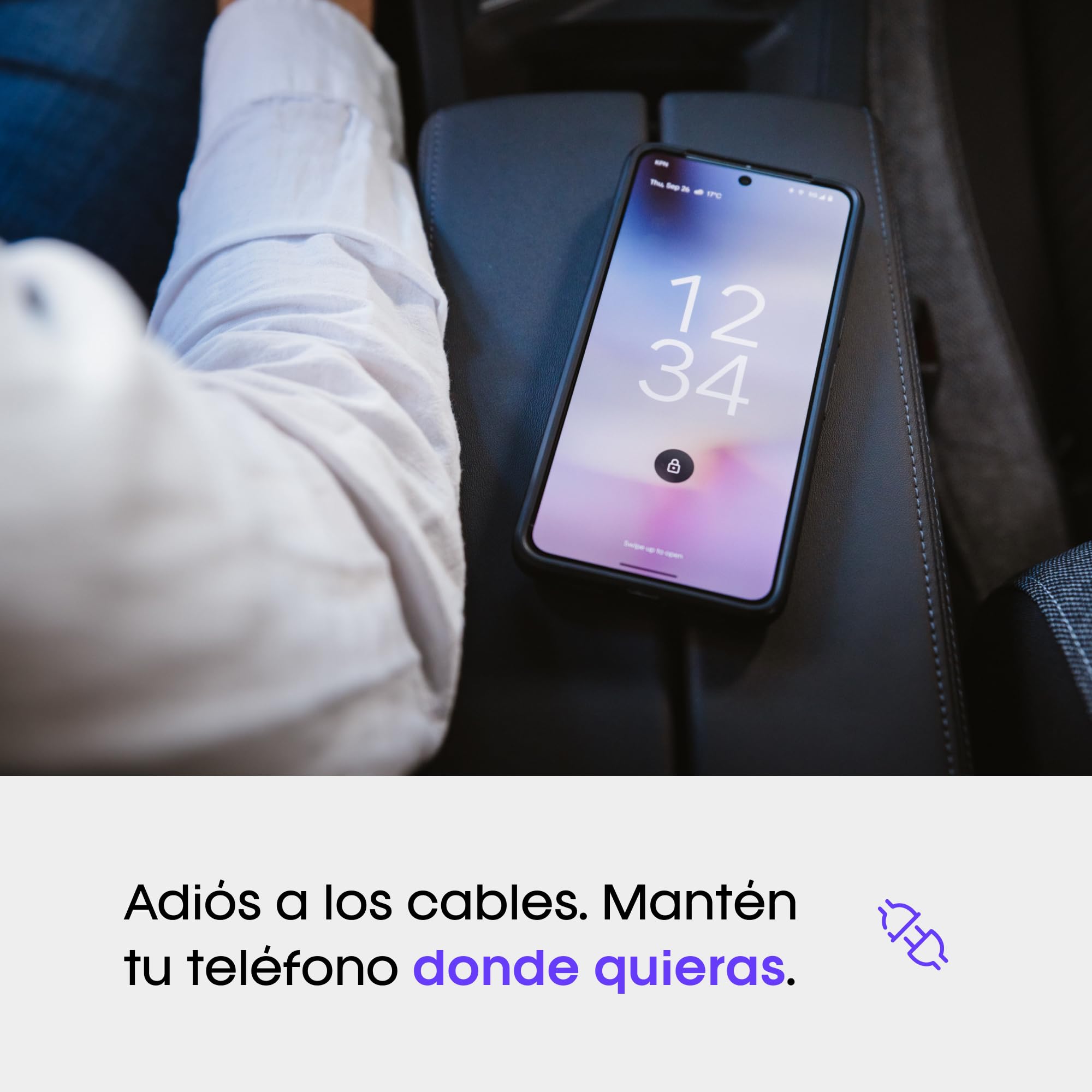AAWireless Two - Adaptador Android automático inalámbrico - Conversión fácil, Plug & Play, Bluetooth - Fabricado en Europa - Cable negro